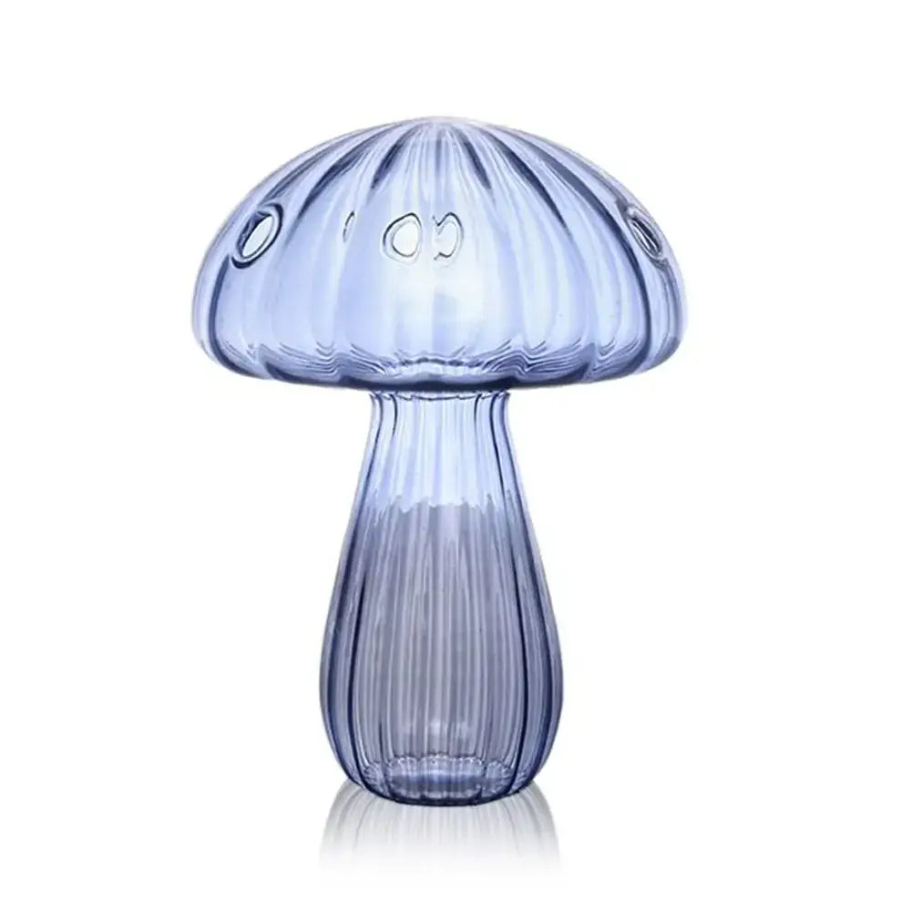 Mushroom ribbed glass aromatherapy vase living room decor