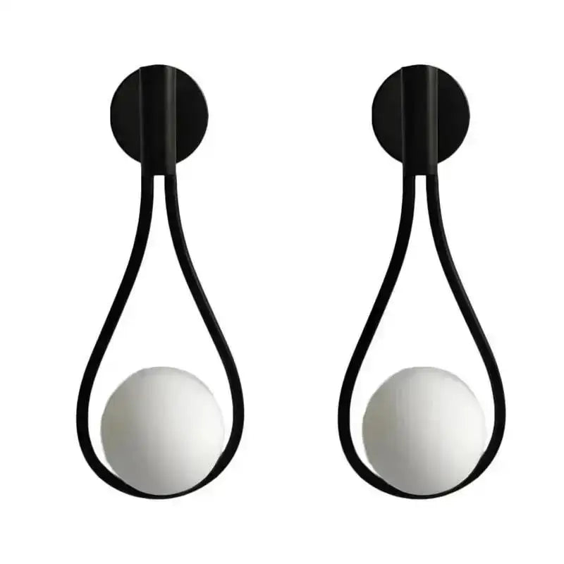 Elegant teardrop ball brass wall lamp bedroom lighting