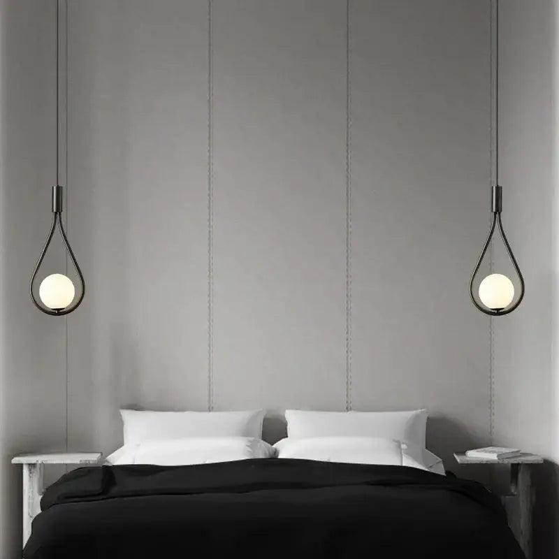 Elegant teardrop ball brass wall lamp bedroom lighting
