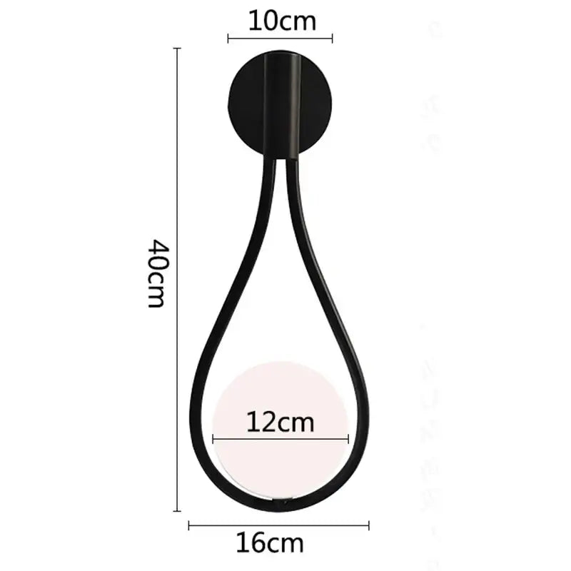 Elegant teardrop ball brass wall lamp bedroom lighting