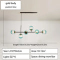 Modern black glass ball ceiling chandelier dining room
