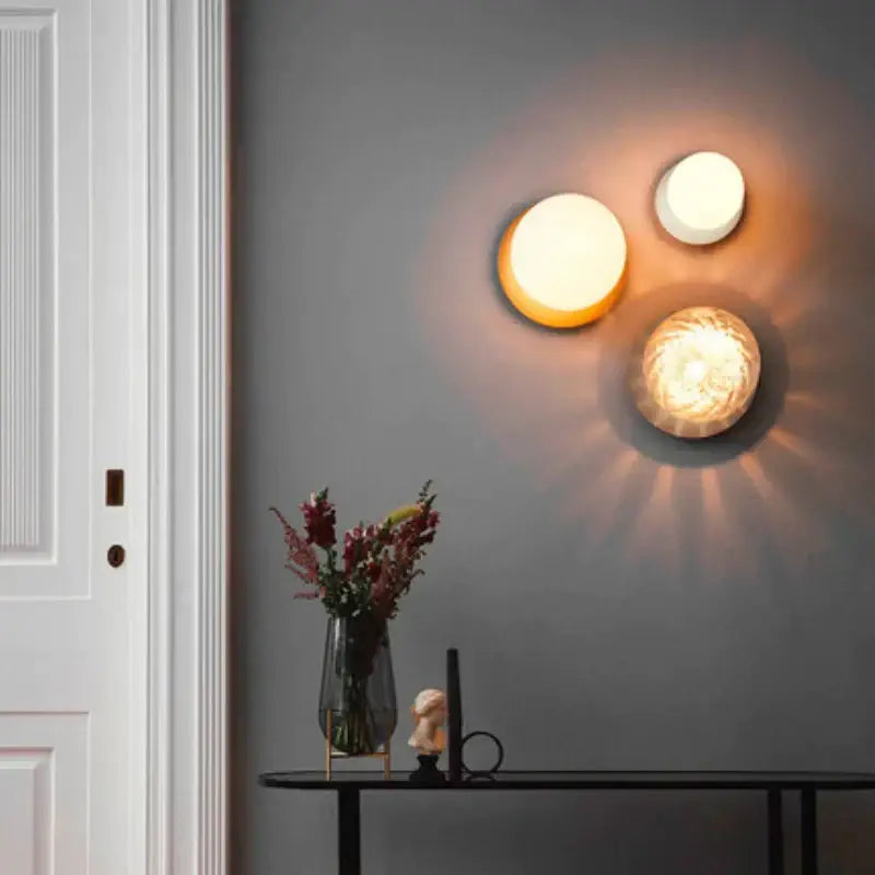 Modern gold glass ball ceiling lamp hallway light