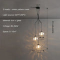 Modern black glass ball chandelier dining room pendant light