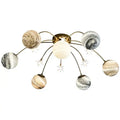 Celestial golden glass ball chandelier for kids room and living room