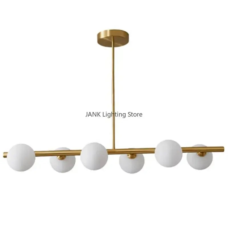 Modern gold glass ball chandelier dining room led pendant light