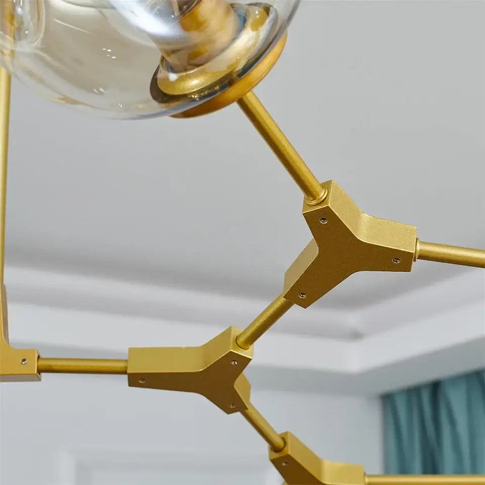 Nordic clear glass ball led chandelier dining room pendant light