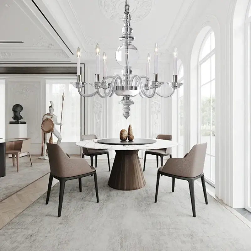 Decorbites glass branch silver led chandelier for living room