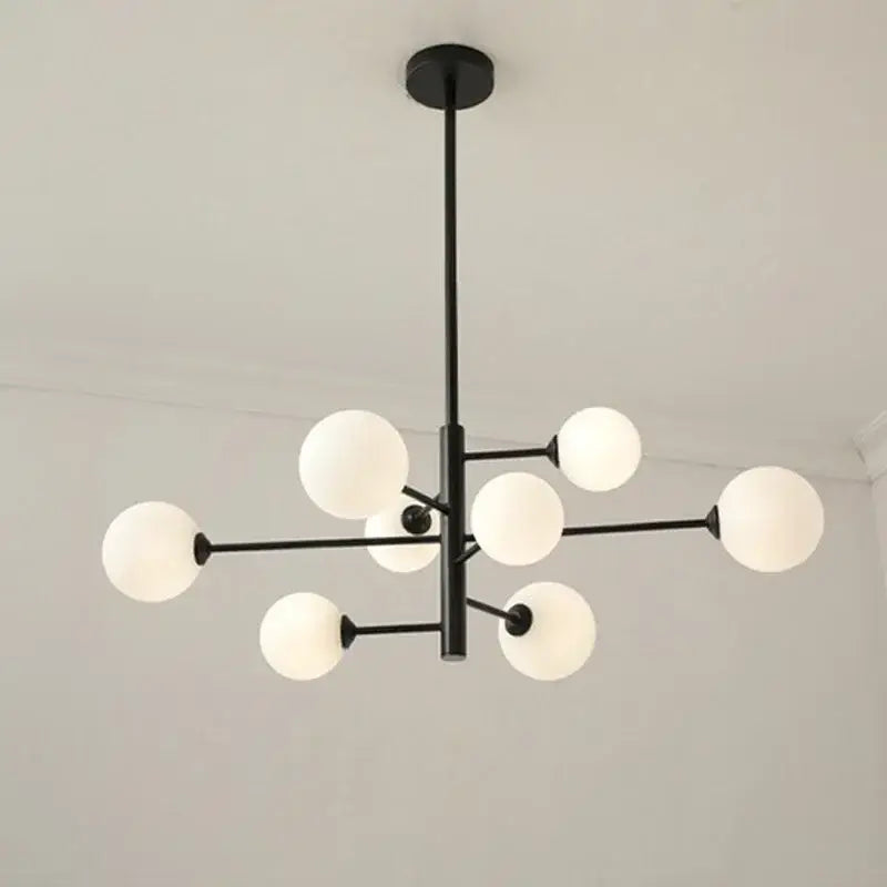 Decorbites glass brass chandelier living room geometric pendant light