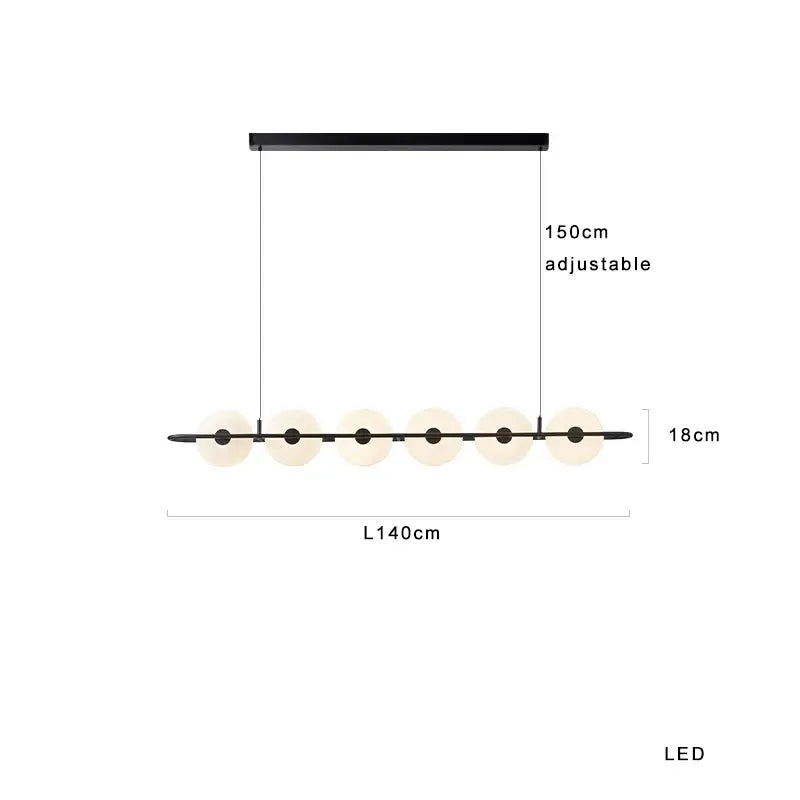 Decorbites glass chandelier modern black and white dining room light