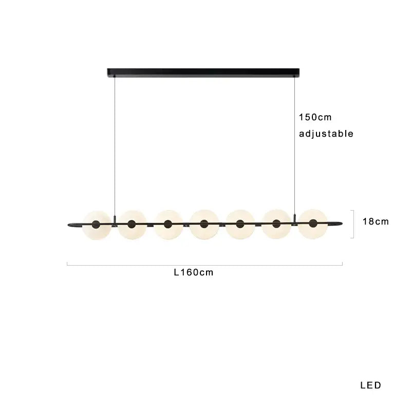 Decorbites glass chandelier modern black and white dining room light