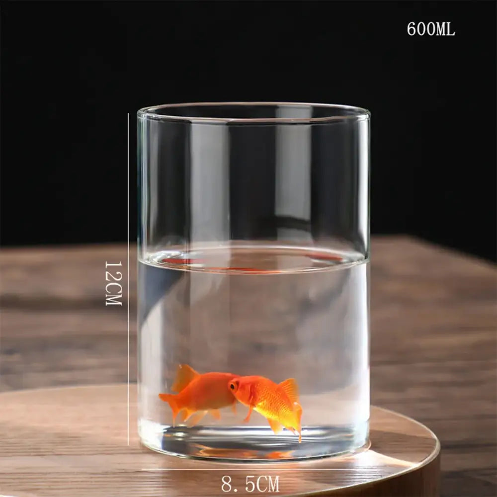 Modern ribbed clear glass flower vase desktop living room planter
