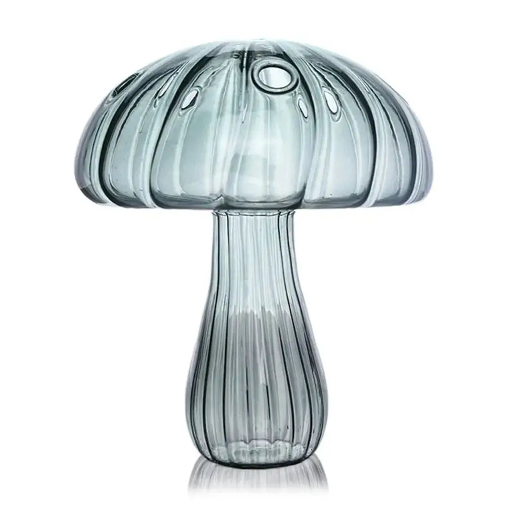 Colorful translucent glass mushroom shaped vase set living room decor