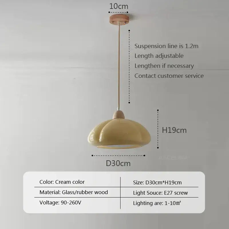Off white & amber segmented glass pendant lamps dining room