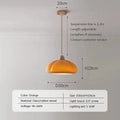 Off white & amber segmented glass pendant lamps dining room