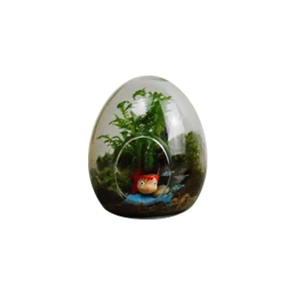 High quality glass egg-shaped terrarium set for living room decor