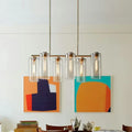 Modern clear glass suspension pendant light for dining room