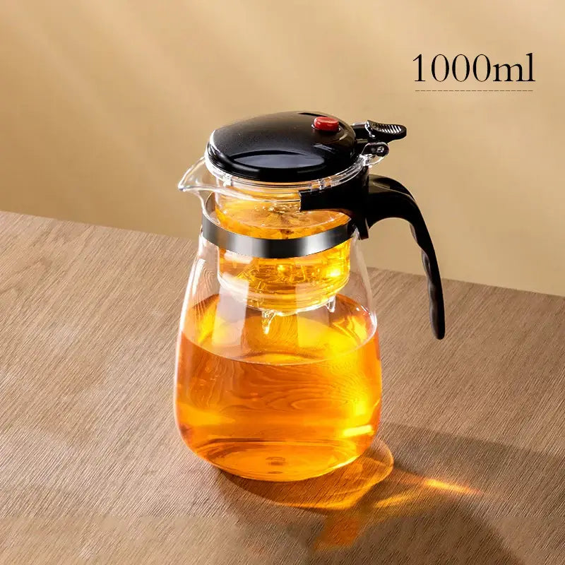Modern glass teapot with infuser – kitchen glass tea pitcher
