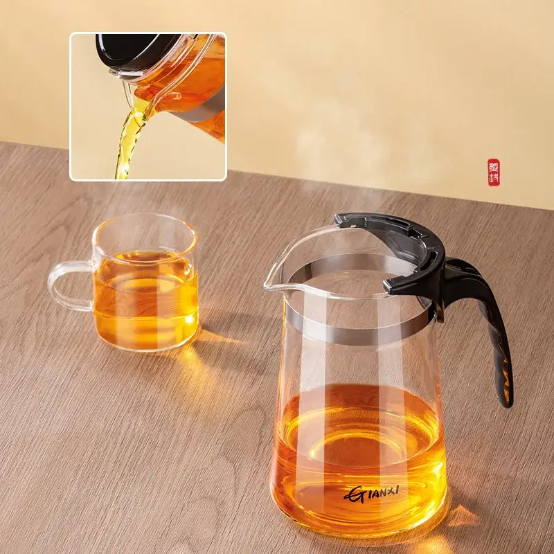 Modern glass teapot with infuser – kitchen glass tea pitcher