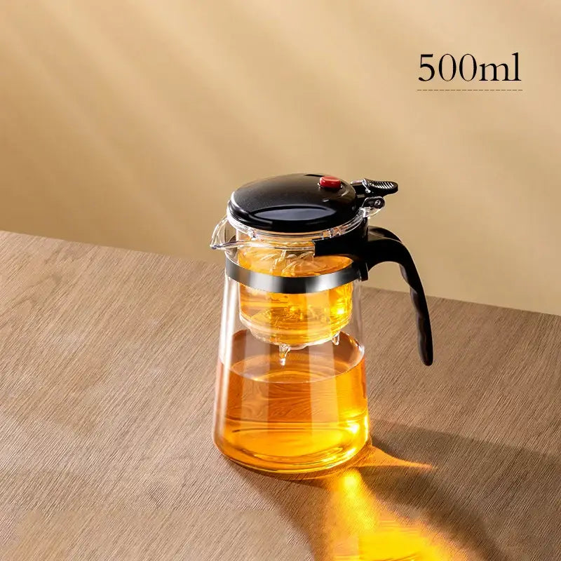 Modern glass teapot with infuser – kitchen glass tea pitcher