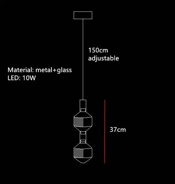 Modern brass glass tubes chandelier dining room pendant lamp