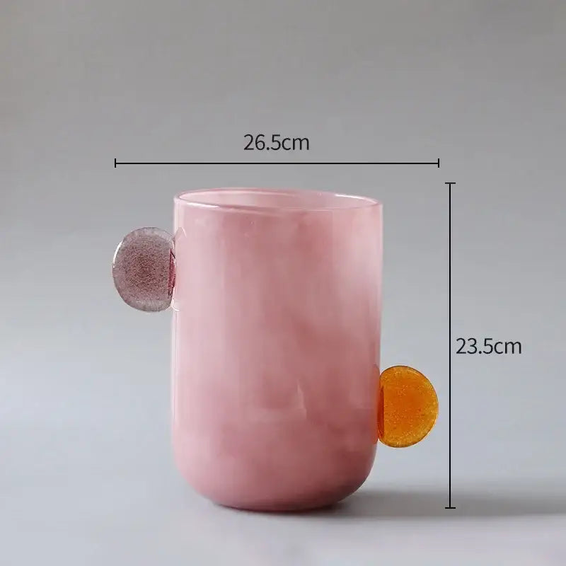 Modern colorful glossy glass vase living room desk decor