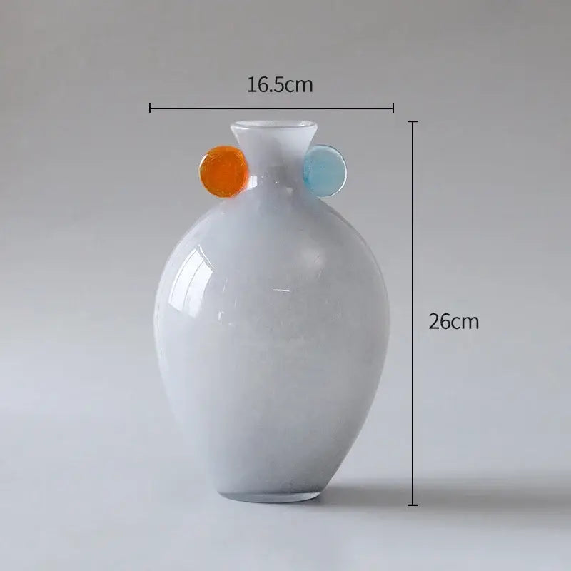 Modern colorful glossy glass vase living room desk decor