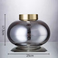 Modern metallic glass vase set with gold lids bedroom decor