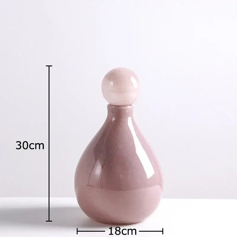 Modern ceramic vase flower arrangement living room decor