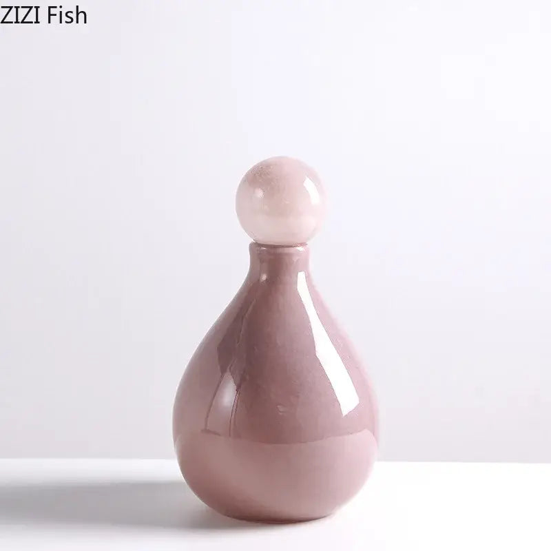 Modern ceramic vase flower arrangement living room decor