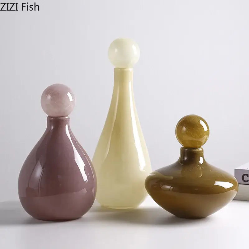 Modern ceramic vase flower arrangement living room decor