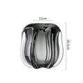 Modern ridged black glass vase set living room hydroponics decor