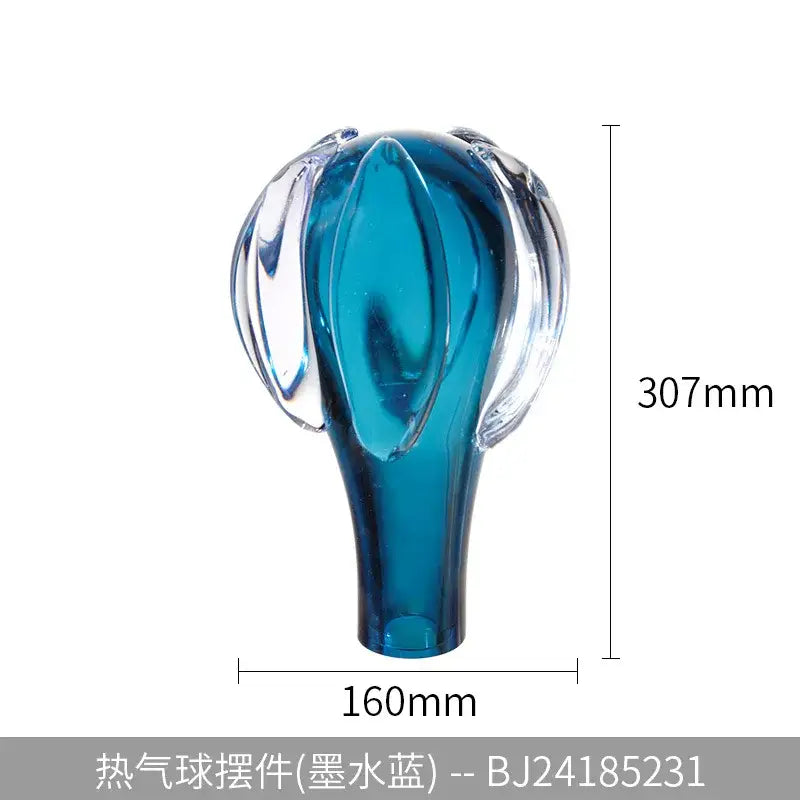 Modern blue and amber cactus decorbites glass vase living room decor