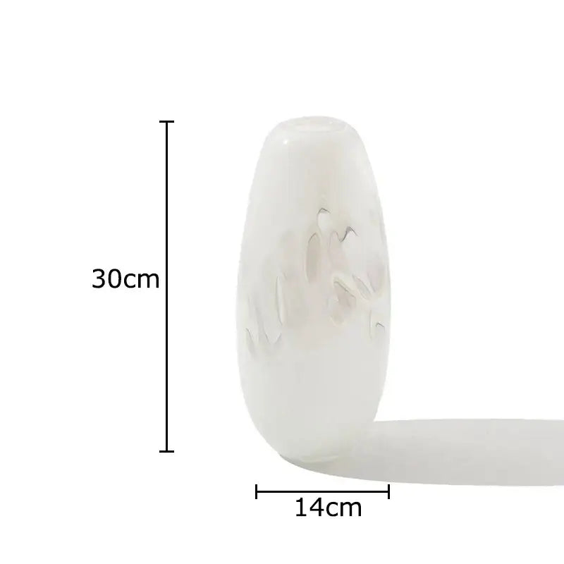 Modern white leaf ceramic glass vase living room table decor