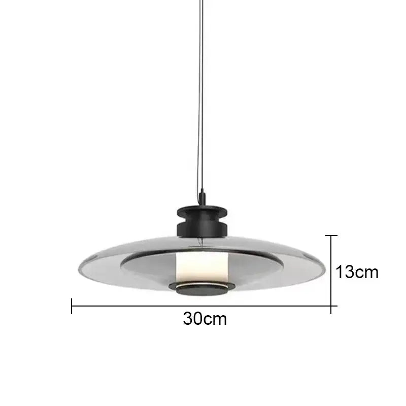 Modern layered glass wall lamp living room warm led light