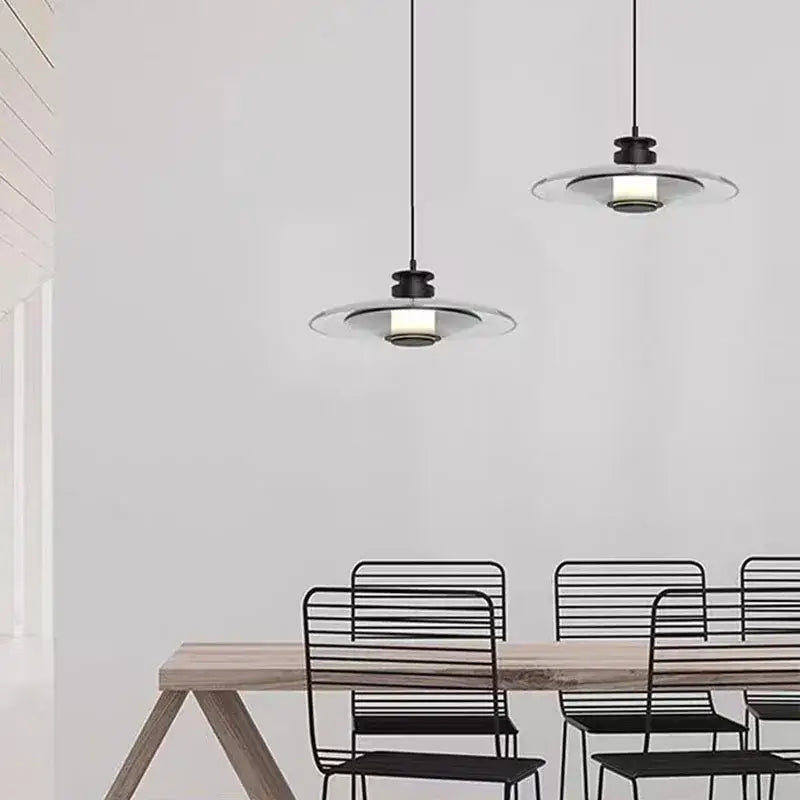 Modern layered glass wall lamp living room warm led light