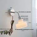 Modern chrome and glass wall light fixture bedroom adjustable sconce
