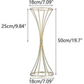 Elegant gold iron flower vase pedestal set for wedding decor