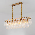 Modern gold crystal island pendant dining room chandelier