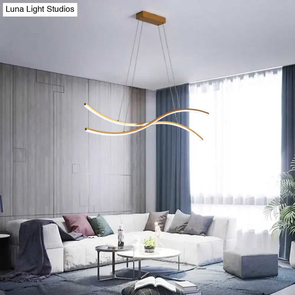 Modern gold minimalist island ceiling led hanging light kitchen