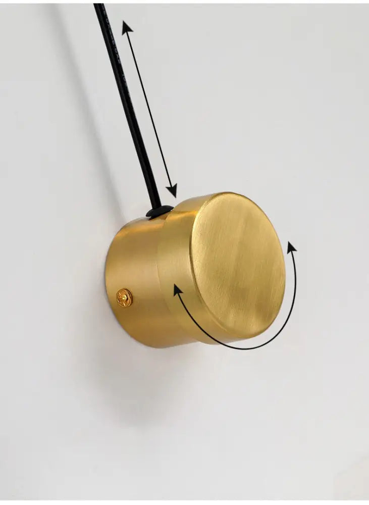 Minimalist black & brushed brass wall lamps bedroom dimmer switch
