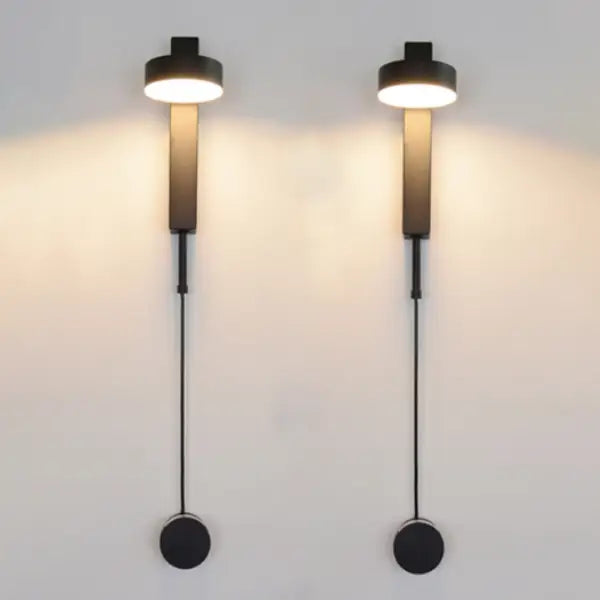 Minimalist black & brushed brass wall lamps bedroom dimmer switch