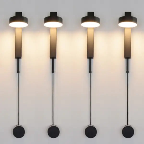 Minimalist black & brushed brass wall lamps bedroom dimmer switch