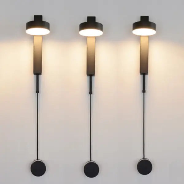 Minimalist black & brushed brass wall lamps bedroom dimmer switch