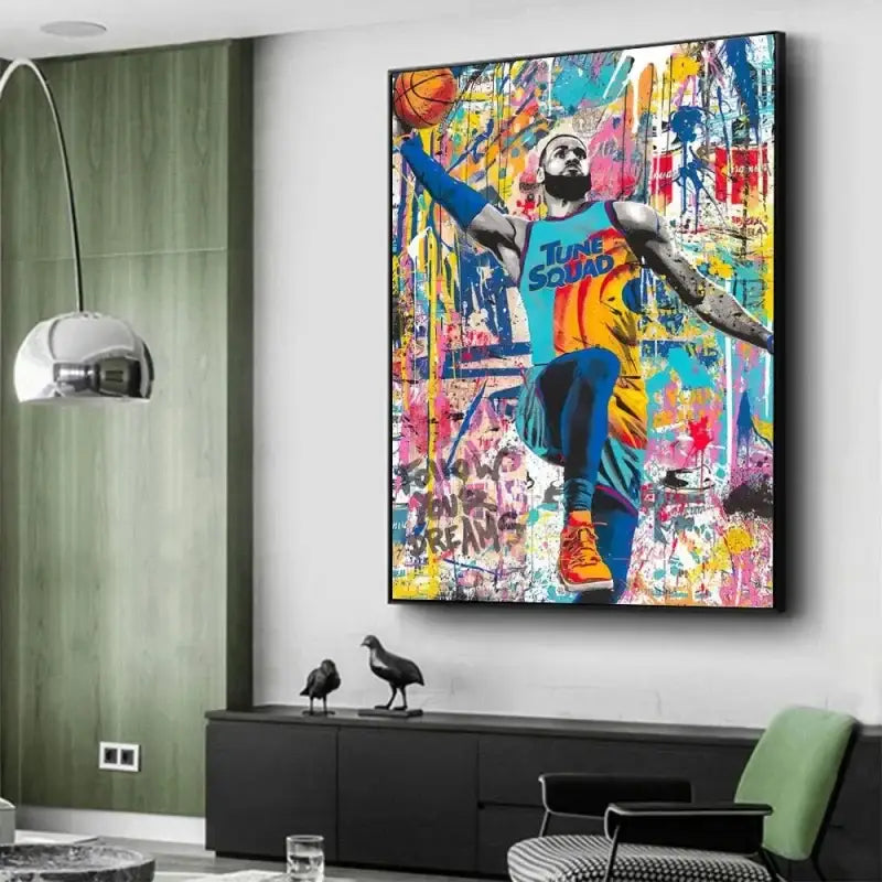 Graffiti basketball kobe bryant framed poster bedroom wall art