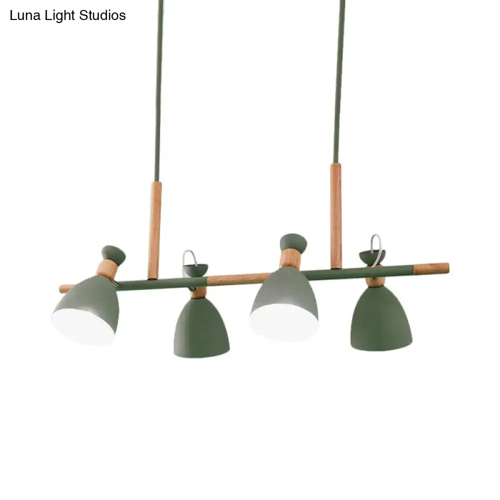 Modern white green bell island lamp kitchen pendant light