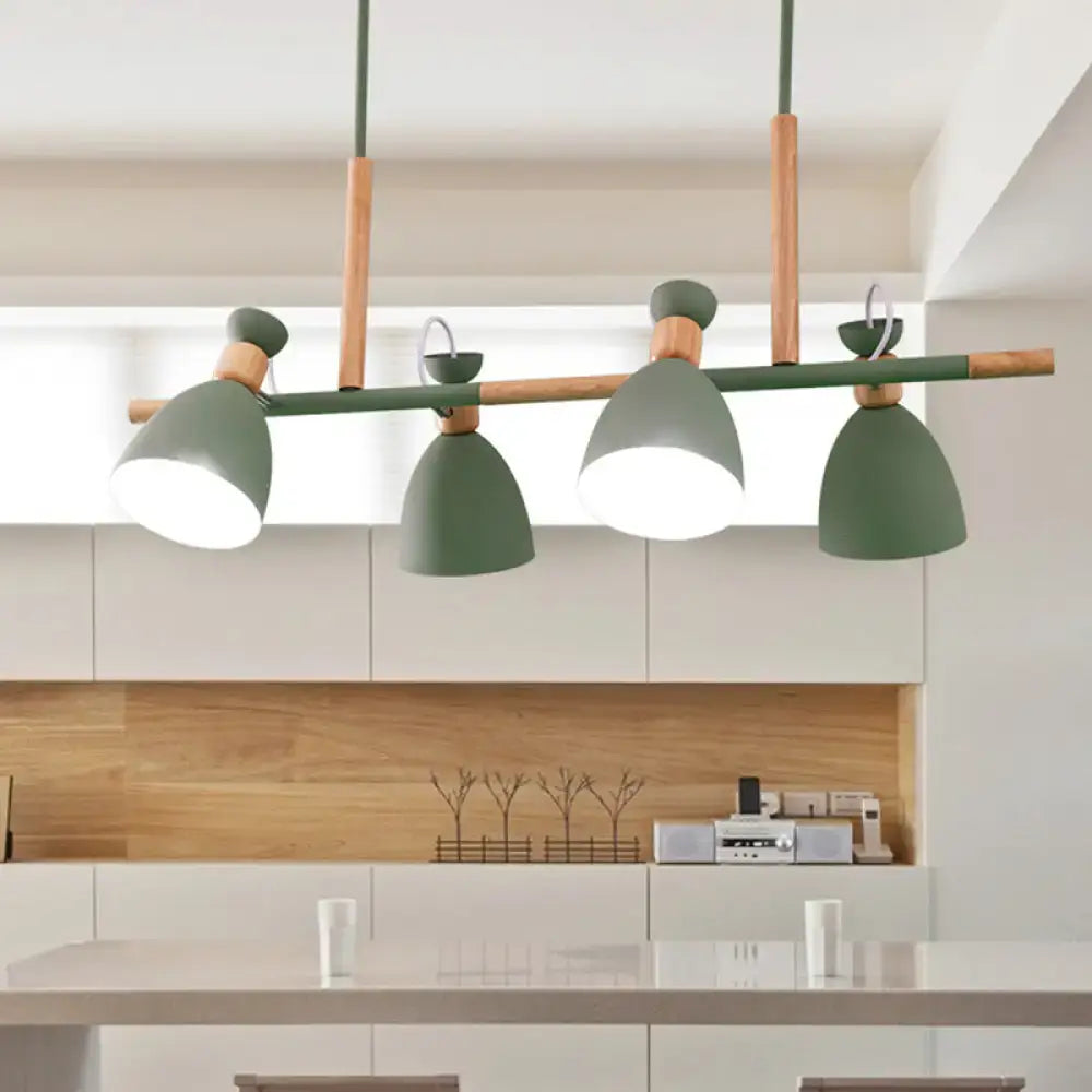 Modern white green bell island lamp kitchen pendant light