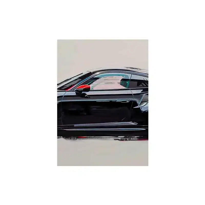 Modern black & red gt3 rs graffiti wall art living room triptych