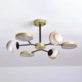 Modern hand blown glass gold chandelier – living room pendant light
