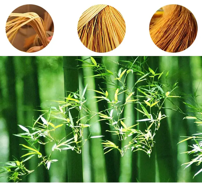 Boho natural bamboo pendant ceiling light dining room woven lamp