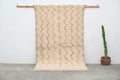 Handmade traditional azilal beige & dusty rose rug bedroom decor